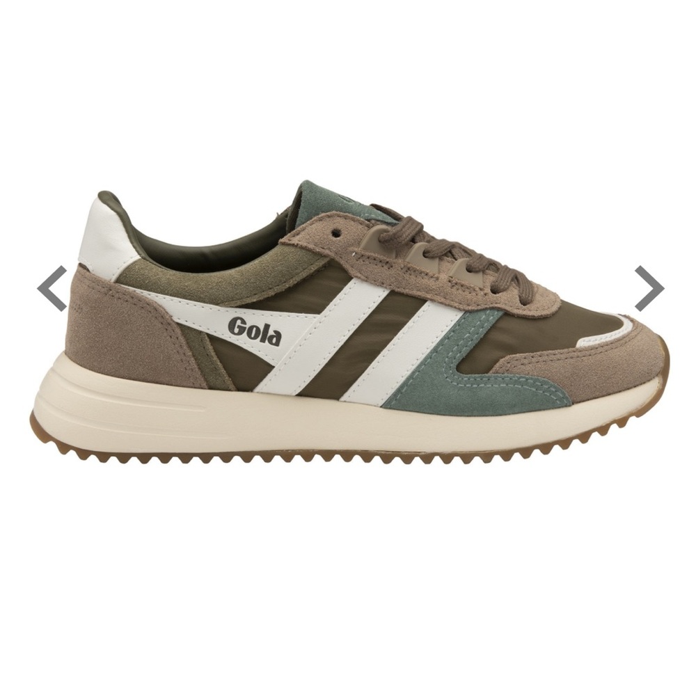 NIB Gola Chicago sneakers khaki/cappuccino/ off white US size 8 - Picture 13 of 13